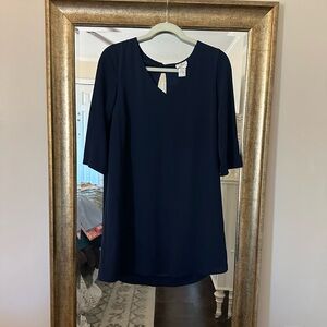 Elegant Navy Blue Women's Top